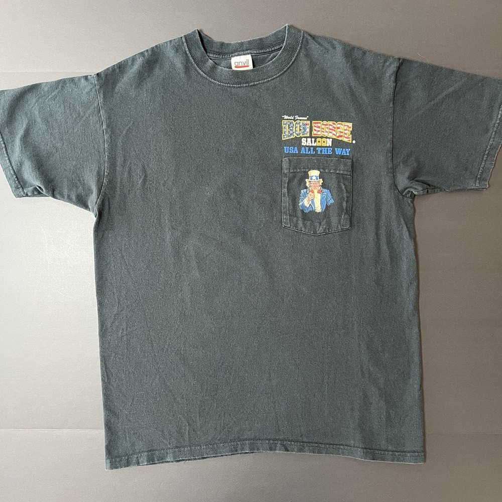 Vintage Iron Horse Saloon 9/11 T Shirt Adult Large Black 2001 USA Grunge